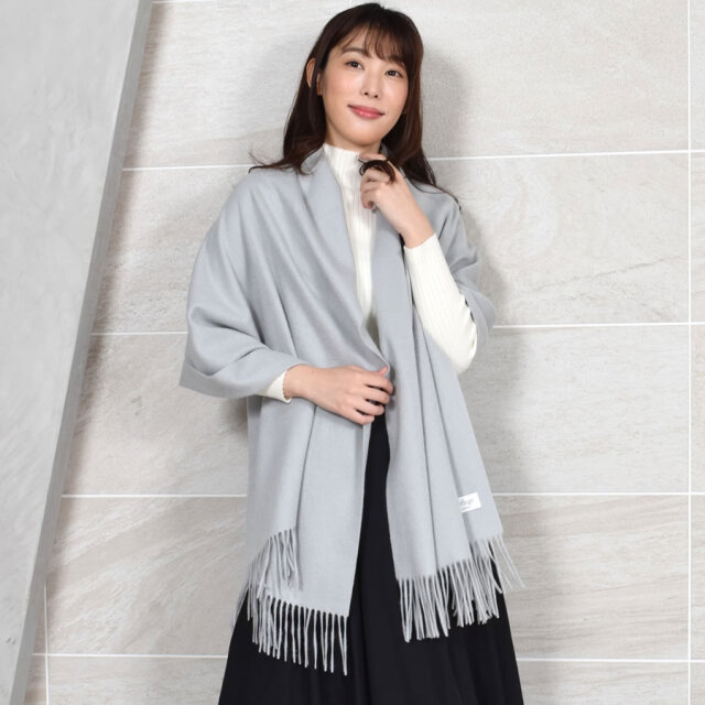 【25%OFF会員価格適用外】【名入れ刺繍可】厚手 カシミヤ 100% ストール 大判タイプ (CS0055)