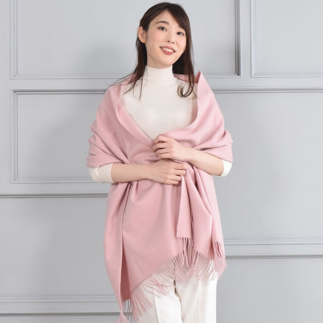 【25%OFF会員価格適用外】【名入れ刺繍可】厚手 カシミヤ 100% ストール 大判タイプ (CS0055)