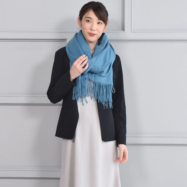 【25%OFF会員価格適用外】【名入れ刺繍可】厚手 カシミヤ 100% ストール 大判タイプ (CS0055)