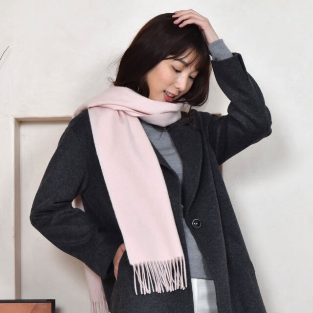 【25%OFF会員価格適用外】【名入れ刺繍可】カシミヤ 100% マフラー レディース カシミヤマフラー カシミアマフラー レディースマフラー 男女兼用 フリンジ(CS0099)