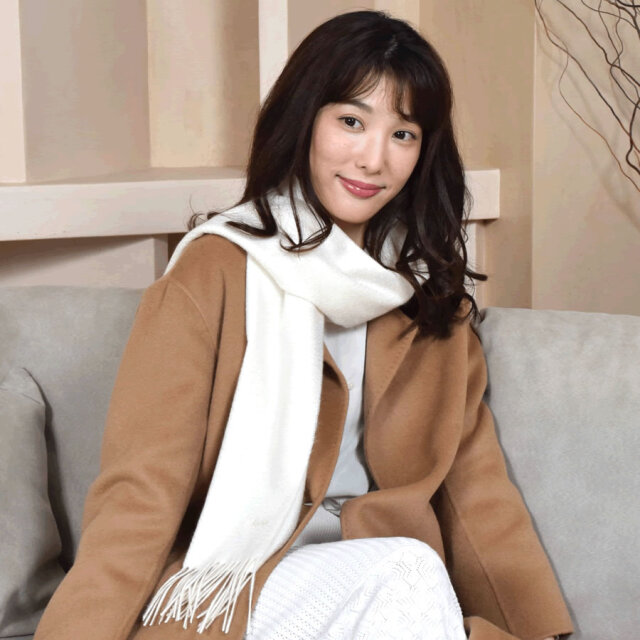 【25%OFF会員価格適用外】【名入れ刺繍可】カシミヤ 100% マフラー レディース カシミヤマフラー カシミアマフラー レディースマフラー 男女兼用 フリンジ(CS0099)