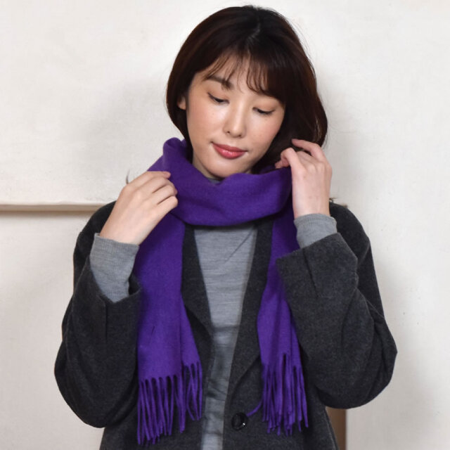【25%OFF会員価格適用外】【名入れ刺繍可】カシミヤ 100% マフラー レディース カシミヤマフラー カシミアマフラー レディースマフラー 男女兼用 フリンジ(CS0099)