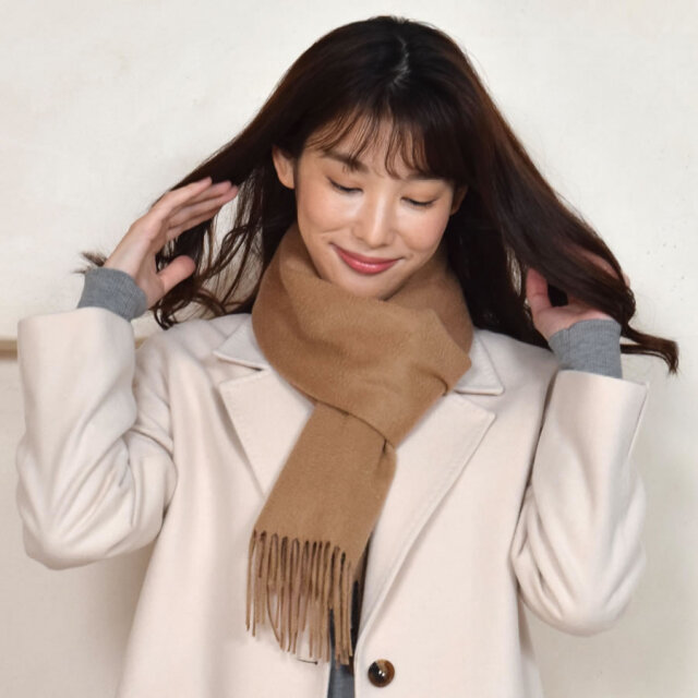 【25%OFF会員価格適用外】【名入れ刺繍可】カシミヤ 100% マフラー レディース カシミヤマフラー カシミアマフラー レディースマフラー 男女兼用 フリンジ(CS0099)