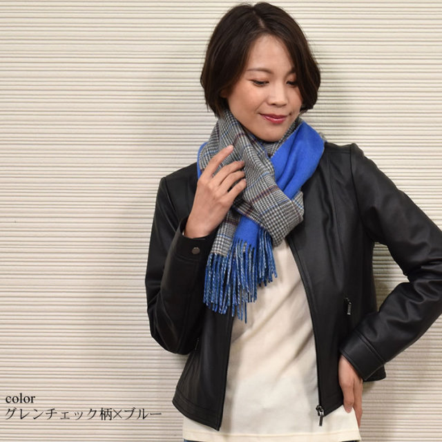 新品☆Paul Smith カシミア100％ 千鳥格子チェック マフラー  