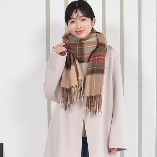 名入れ刺繍可】カシミヤ混ウールストール カシミヤブレンド