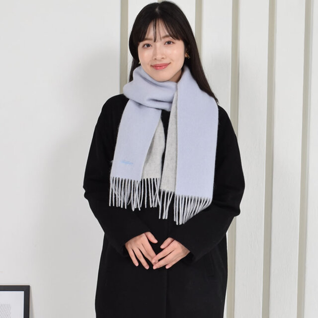 RIBBED WOOL AND CASHMERE SCARF リブウール＆カシミヤマフラー