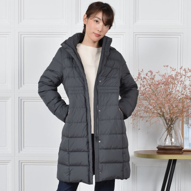 【30%OFF会員割引適用外】ダウンコート レディース ミディアム メルファージュ ダウン90% フード付き ダウン コート 自宅で洗えるダウン ロングコート ロング丈コート (d3161)