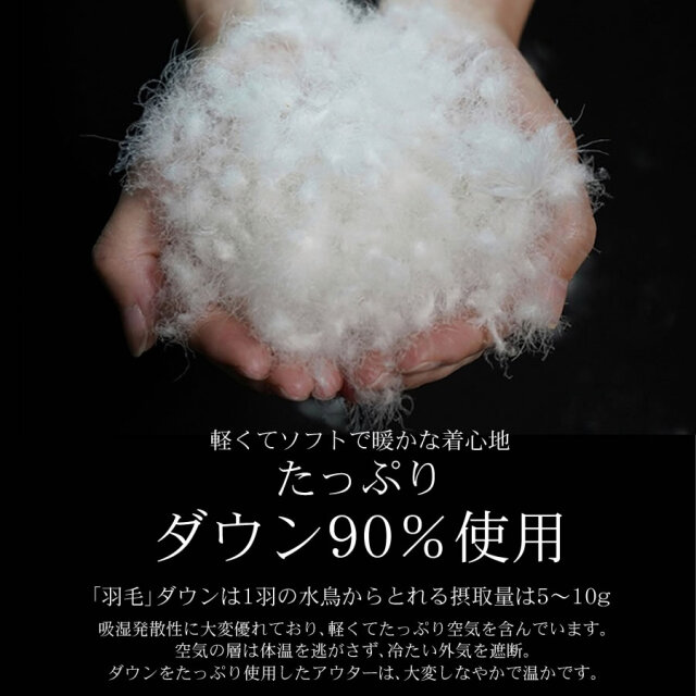 【30%OFF会員割引適用外】ダウンコート レディース ミディアム丈コート Merfirge ダウン90%(D3411)