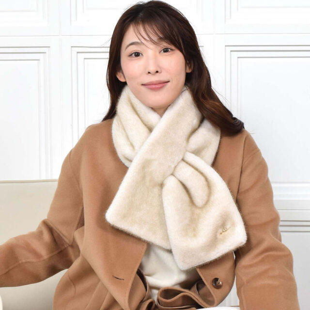 20%OFF 会員価格適用外】ミンク調 エコファー マフラー レディース