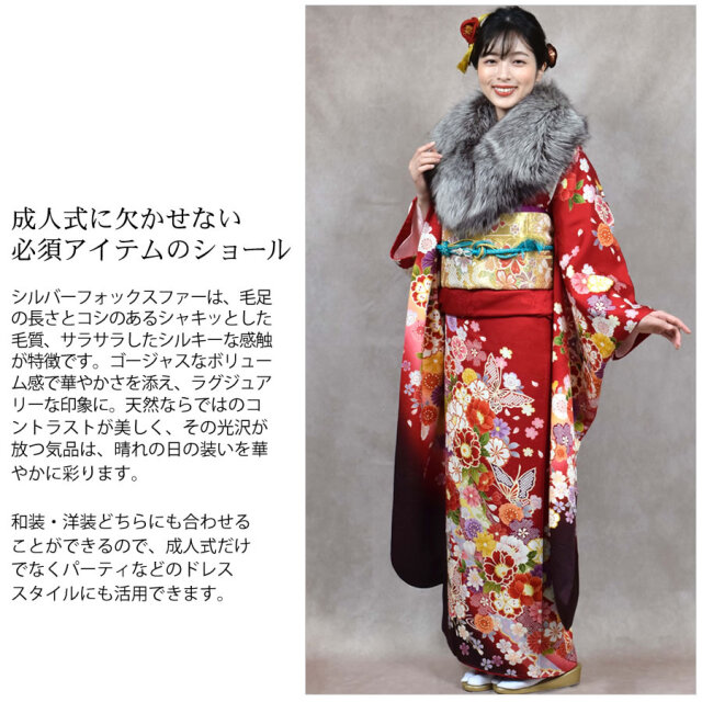 10%OFFクーポン※会員価格適用】成人式 SAGA シルバー フォックス