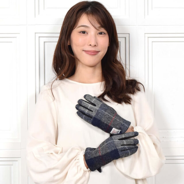 会員価格適用外】【Merfirge】ハリスツイード グローブ 手袋 本革 ラム