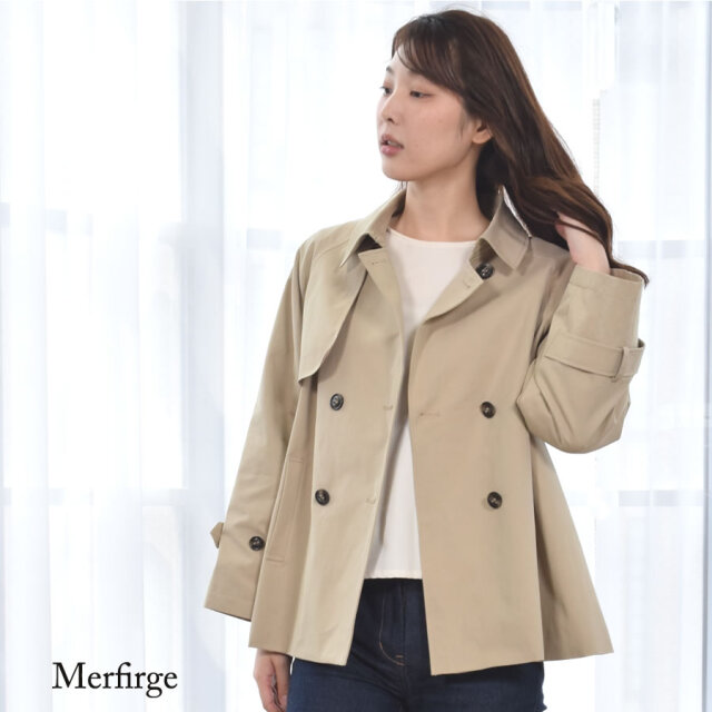 【20%OFF 会員価格適用外】トレンチコート ショート丈 レディース スプリングコート ショートトレンチ ショートコート オフィス 通勤 エレガント 春トレンチ コート カジュアル (lc3271)