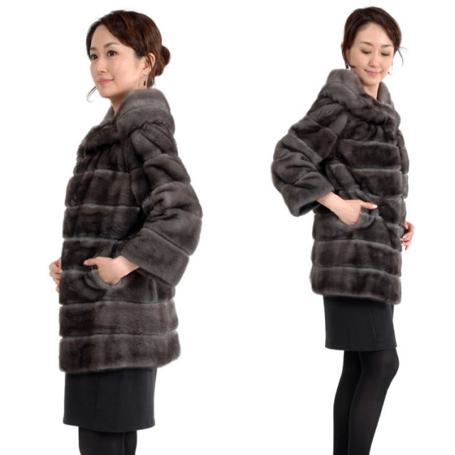 25％OFF会員価格適用外】SAGA ミンク ブルーアイリス ファー コート(M2687)