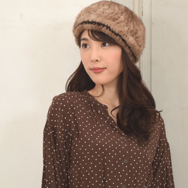 50％OFF会員価格適用外】毛皮帽子ファーハットファー帽子ミンクファー 