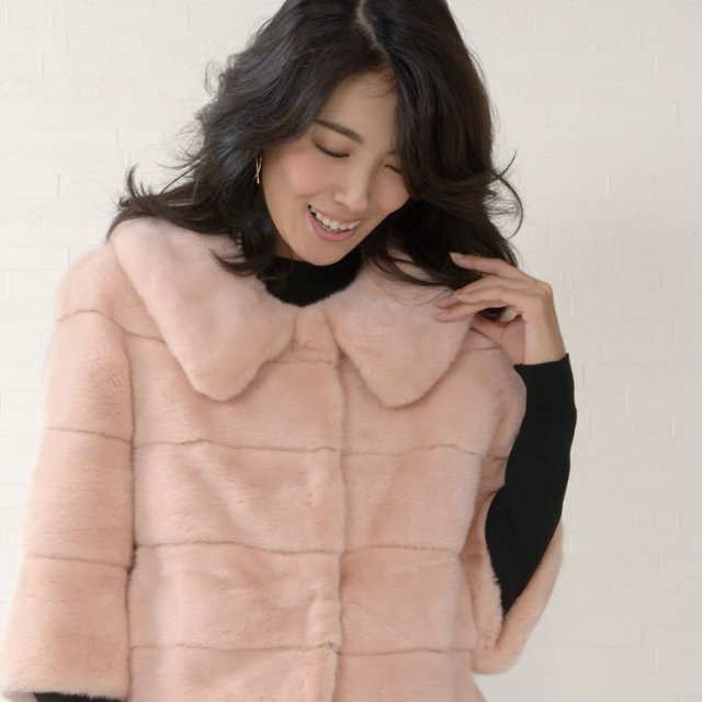 25％OFF会員価格適用外】SAGA ピンク ミンク ジャケット(MJ2918) 