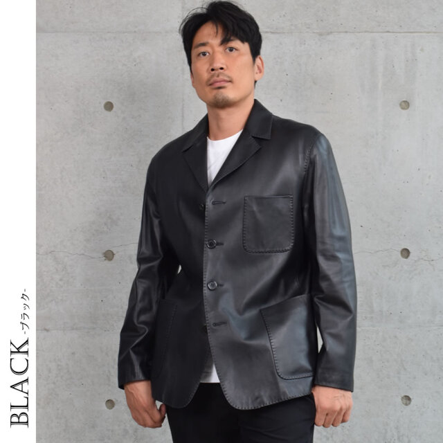 30%OFF 会員価格適用外】[COGGIOLA] メンズ ソフト ラム レザー