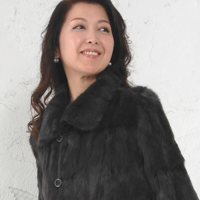 毛皮 ロリスファー コート ミドル ロリスベリー ロシアンリス 裏シルク  