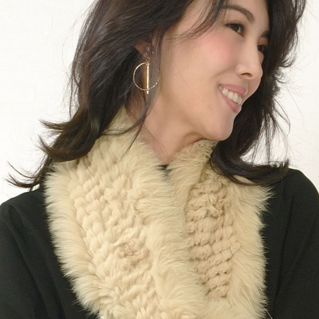 ラビット ファー マフラー ラクーントリム(RR4968) 