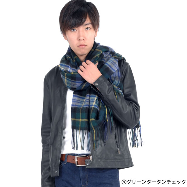 Altea】ジオメトリックプリント大判ストール｜メンズ