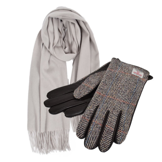 特価 エルメス 手袋 CASHMERE カシミヤ100% ひしげ ロゴ 色:GRAY