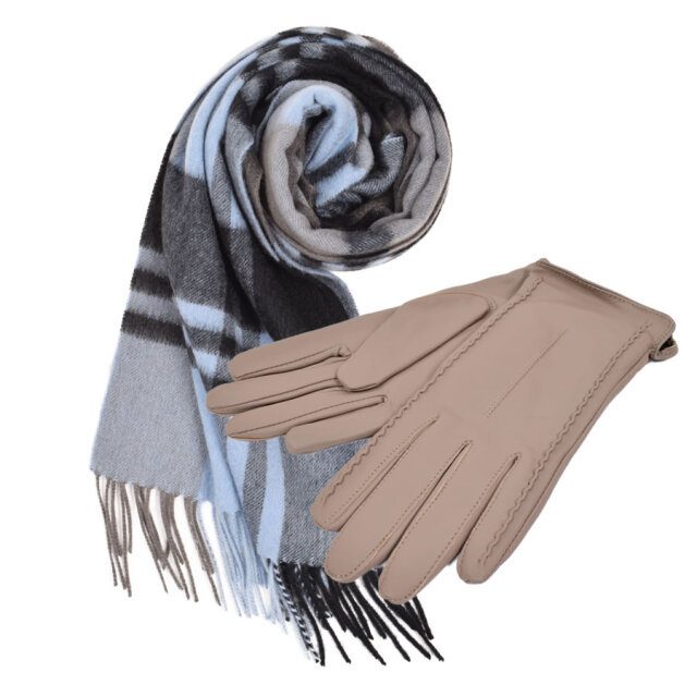 FINAL 　マフラー　手袋　アクセサリー sankyo shokai（三京商会） カシミヤ混マフラー＆手袋 ギフトセット
