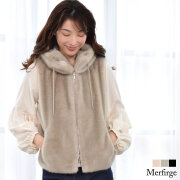 【35%OFF 会員価格適用外】ミンクエコファー ダウンベスト ファーベスト ミンクフェイクファー フードベスト レディース 重ね着 ダウン90% ベスト ジレ (dv2510)