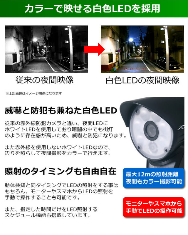 防犯カメラ ワイヤレス 屋外 210万画素 ワイヤレスカメラ SDカード