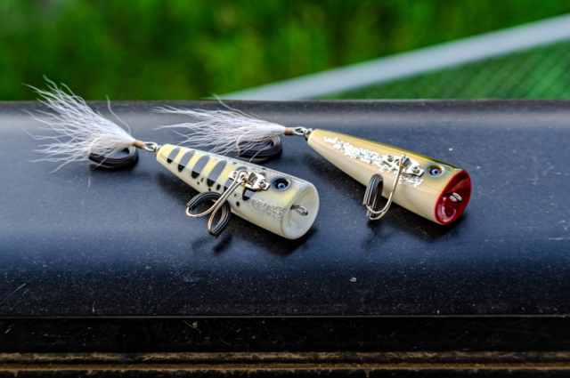 【未使用】クオリティライフ へらぺったいポッパー Quality Life ＊ Wood Lures ＊ - クオリティライフ