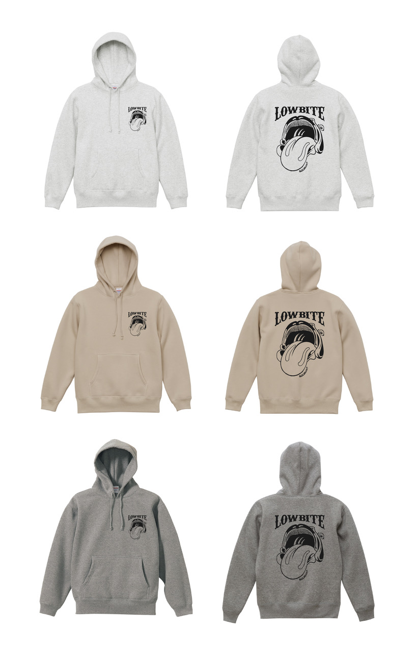 【10/31までの予約商品/11月中旬頃の入荷予定】LOWBITE『KOJI YAOITA BITE PULLOVER HOODIE』