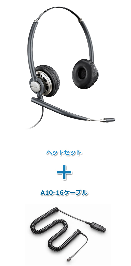 プラントロニクスヘッドセット(特定電話機用 HW301N・A10-16ケーブルセット)