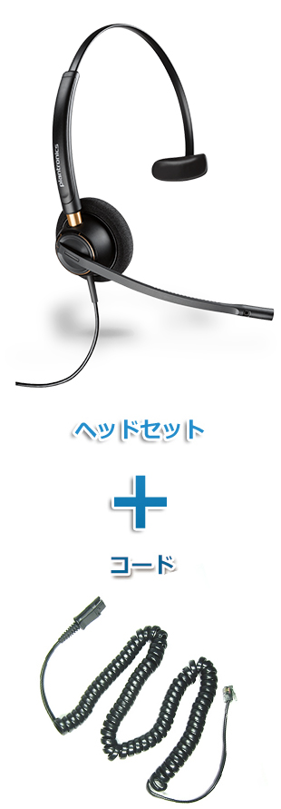 Plantronics（プラントロニクス）ヘッドセット(特定電話機用 HW510・27190-01 ポラリス用ケーブルセット)