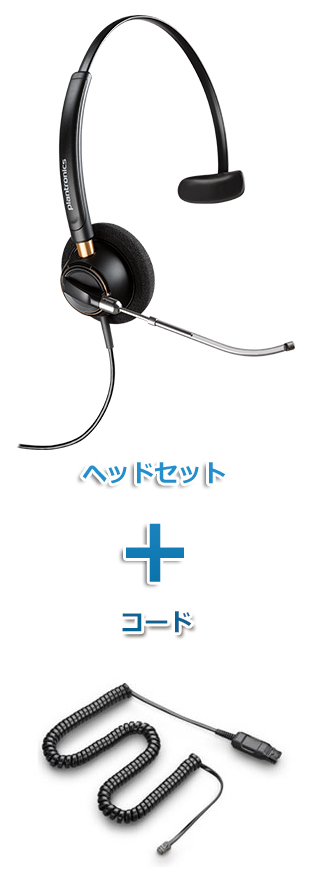 Plantronics（プラントロニクス）　HW510V-49323-46　ヘッドセット(特定電話機用 HW510V・HICケーブル 49323-46)