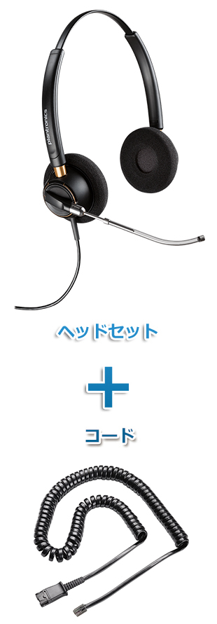 Plantronics（プラントロニクス）ヘッドセット(特定電話機用 HW520V・38099-01 ポラリス反転ケーブルセット)