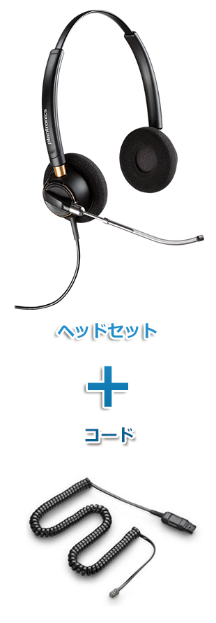 Plantronics（プラントロニクス）　HW520V-49323-46　ヘッドセット(特定電話機用 HW520V・HICケーブル 49323-46)
