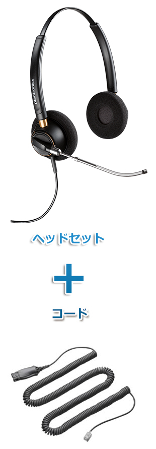 Plantronics（プラントロニクス）　HW520V-72442-41　ヘッドセット(特定電話機用 HW520V・HISケーブル 72442-41)