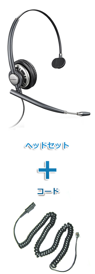 Plantronics（プラントロニクス）ヘッドセット(特定電話機用 HW710・27190-01 ポラリス用ケーブルセット)
