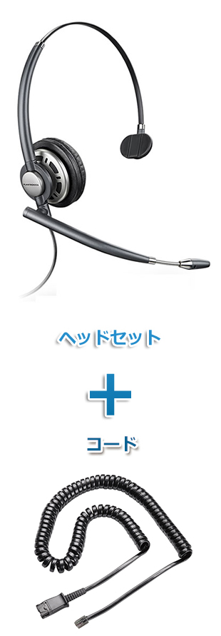 Plantronics（プラントロニクス）ヘッドセット(特定電話機用 HW710・38099-01 ポラリス反転ケーブルセット)