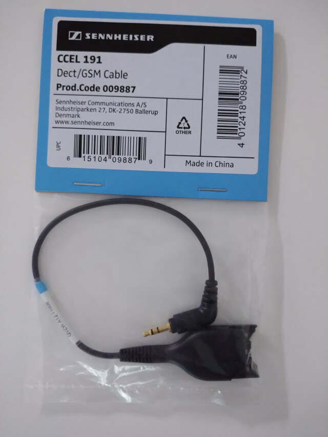 SENNHEISER（ゼンハイザー）EPOS CCEL191 / 1000848(009887) 2.5mm 3極プラグ仕様 特定電話機・携帯電話・PHS 接続ケーブル