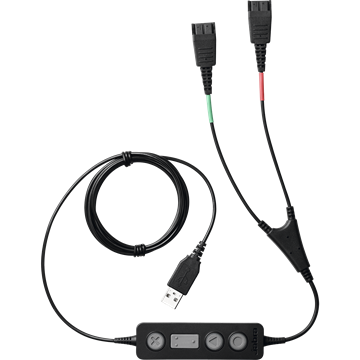 Jabra 有線ヘッドセット USB接続 Jabra製ヘッドセット用接続コード「Jabra LINK 265 USB / QD