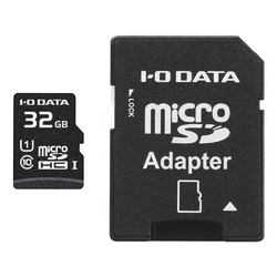 UHS-I UHS スピードクラス1対応microSDメモリーカード(SD変換アダプター付き)32GB VR-D179