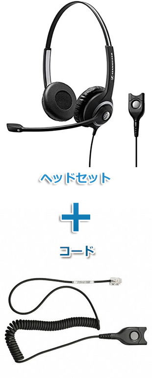 SENNHEISER（ゼンハイザー） SC 268 + CSTD08 ヘッドセット（両耳）と特定電話機接続ケーブルセット商品