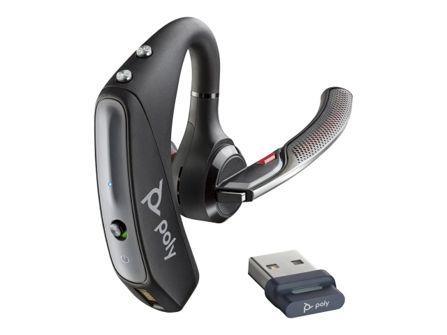 Poly Voyager 5200 UC BT700ドングル ポータブル充電ケース付き 片耳タイプ 耳掛け式 7K2F3AA(206110-102)