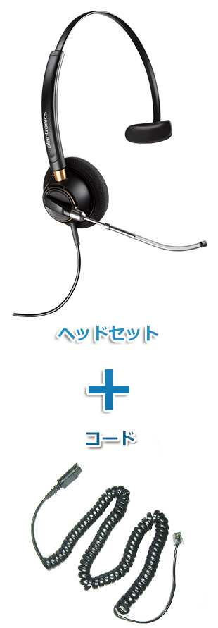 Plantronics（プラントロニクス）ヘッドセット(特定電話機用 HW510V・27190-01 ポラリス用ケーブルセット)