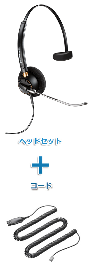 Plantronics（プラントロニクス）　HW510V-72442-41　ヘッドセット(特定電話機用 HW510V・HISケーブル 72442-41)