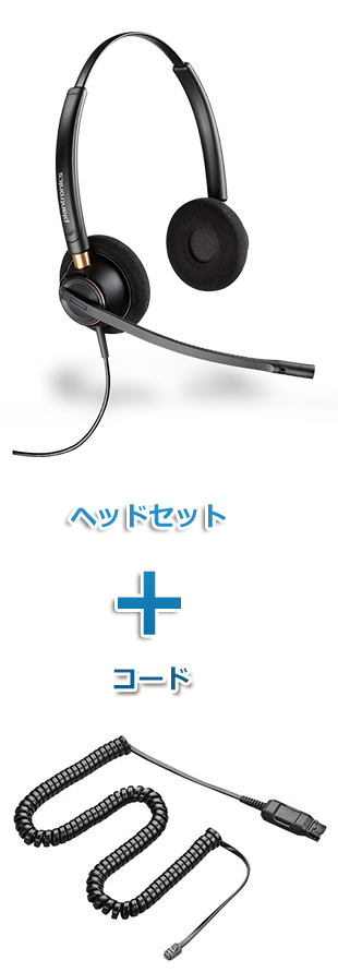 Plantronics（プラントロニクス） HW520-A10-16 ワイドバンドヘッドセット(特定電話機用 HW520・A10-16ケーブルセット)