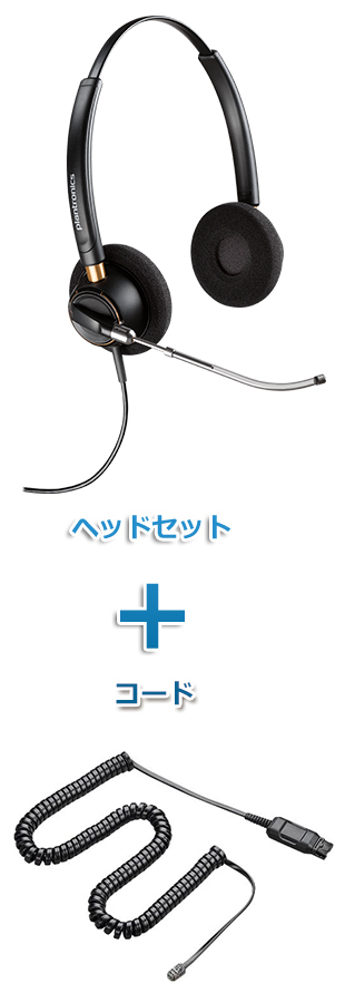 Plantronics（プラントロニクス） HW520V-A10-16 ワイドバンドヘッドセット(特定電話機用 HW520V・A10-16ケーブルセット)