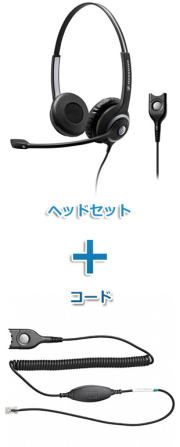 SENNHEISER（ゼンハイザー） SC 262 + CHS01 ヘッドセット（両耳）と特定電話機接続ケーブルセット商品