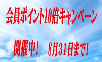 ポイント10倍８月