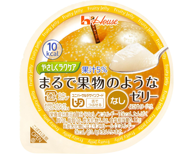 やさしくラクケア　まるで果物のようなゼリー　なし / 85394　60g