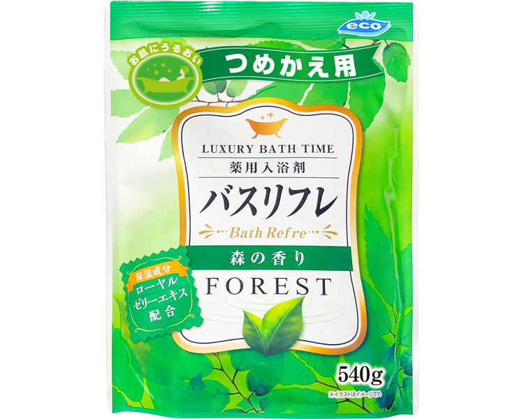 入浴剤 入浴剤 薬用入浴剤バスリフレ　つめかえ用540g / AG22773　森の香り 高齢者・介護・ライオンケミカル